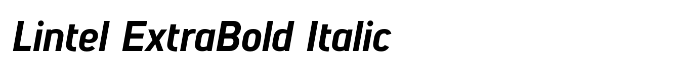 Lintel ExtraBold Italic